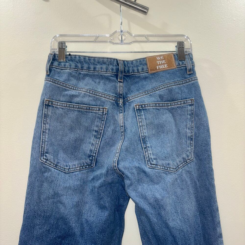 Free People We The Free High Waisted Straight Leg Jeans Women 28 Medium Wash - Picture 7 of 13